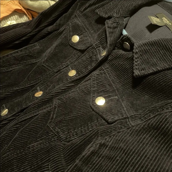 Forever 21 Navy Blue Corduroy Cropped Jacket - Picture 4 of 4